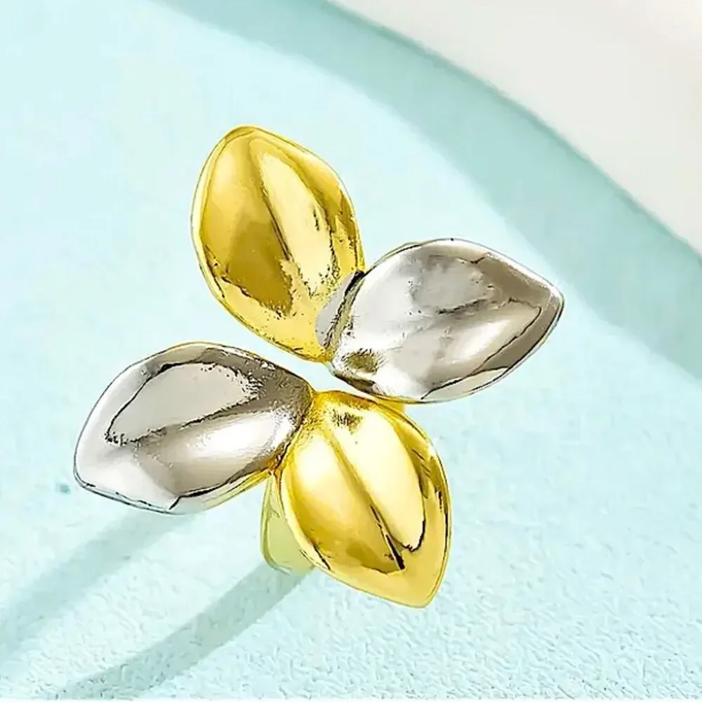 Stainless Steel Statement Ring, Boho Exaggerated Big Large